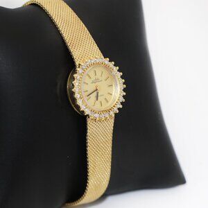 Jules Jurgensen Vintage 14K Gold Diamond Mechanical Watch